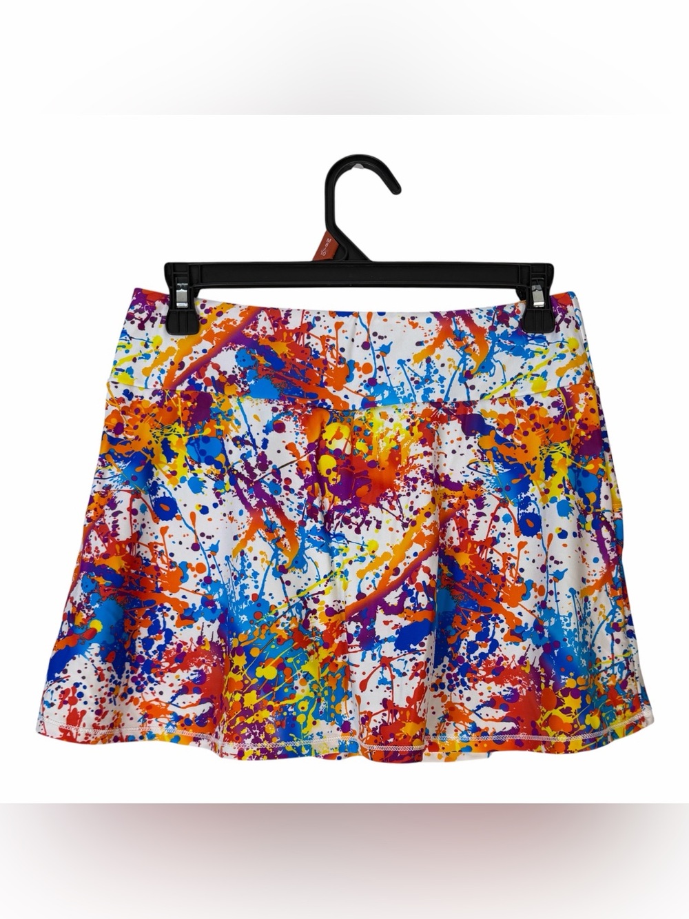 Queen of the Court Paint-Splash Skirt in Royal Blue Accent
